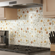 Boho Waterverf Wilde Bloem Keramiek