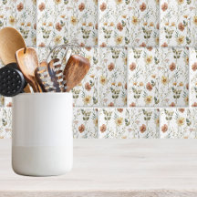 Boho Waterverf Wilde Bloem Keramiek