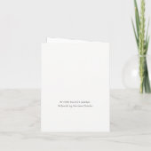 Boho Waterverf Wilde Bloem Monogram Notitiekaart (Achterkant)