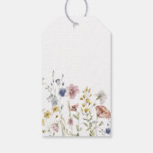 Boho Waterverf Wilde Bloemen Bloemige Dank Je Cadeaulabel (Achterkant)