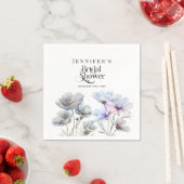 Boho Waterverf Wilde Bloemen Bruiloftsfeest Servet (Insitu)