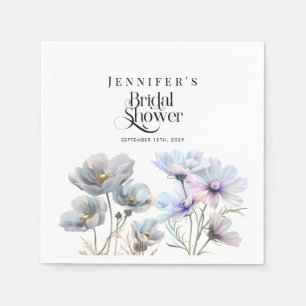 Boho Waterverf Wilde Bloemen Bruiloftsfeest  Servet