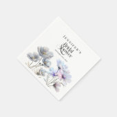 Boho Waterverf Wilde Bloemen Bruiloftsfeest Servet (Hoek)