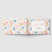 Boho Waterverf Wilde Bloemen Elegante Trouw Gastenboek (Volledig)