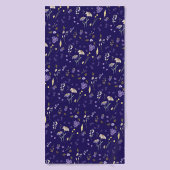 Boho Waterverf Wilde Bloemen Navy  Badhanddoek (Badhanddoek)