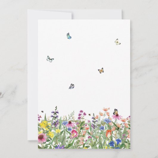 Boho Waterverf Wilde Vrijgezellenfeest Kaart (Achterkant)