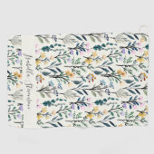 Boho-waterverf-wildebloem-verpersoonlijkte naam golfhanddoek (Horizontaal)