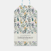 Boho Waterverf Wildflower Aangepast Vrijgezellenfe Cadeaulabel (Achterkant)