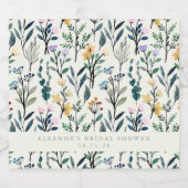 Boho Waterverf Wildflower Aangepast Vrijgezellenfe Likeurfles Etiket (Enkel label)