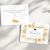 Boho Waterverf Wildflower Afstuderen Bedankkaart