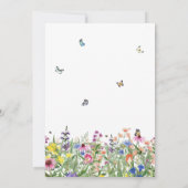 Boho Waterverf Wildflower Baby shower Uitnodiging (Achterkant)