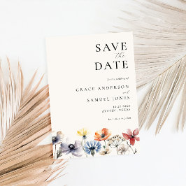 Boho Waterverf Wildflower Bloemen Bruiloft Save The Date