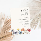 Boho Waterverf Wildflower Bloemen Bruiloft Save The Date