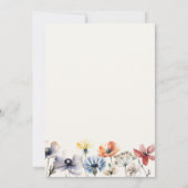 Boho Waterverf Wildflower Bloemen Bruiloft Save The Date (Achterkant)