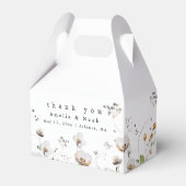 Boho Waterverf Wildflower Bruiloft Favor Box Bedankdoosjes (Voorkant Zijde)