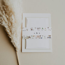 Boho Waterverf Wildflower bruiloft