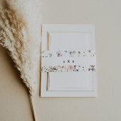 Boho Waterverf Wildflower bruiloft Uitnodigingen Wikkel