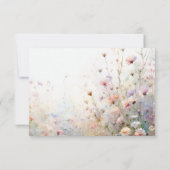 Boho Waterverf Wildflower Floral Personaliseren Bedankkaart (Achterkant)