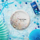 Boho Waterverf Wildflower Floral Personaliseren Papieren Bordje (Feest)