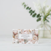 Boho Waterverf Wildflower Gardener Visitekaartjes (Staand voorkant)