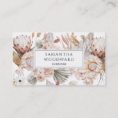 Boho Waterverf Wildflower Gardener Visitekaartjes (Voorkant)