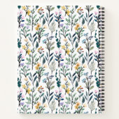 Boho Waterverf Wildflower Gepersonaliseerd zakboek Notitieboek (Achterkant)