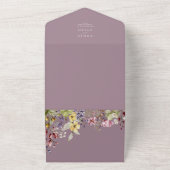 Boho Waterverf Wildflower Meadow Bruiloft All In One Uitnodiging (Buitenkant)