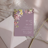 Boho Waterverf Wildflower Meadow Bruiloft Kaart