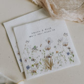 Boho Waterverf Wildflower Wedding Favor Bag Servet