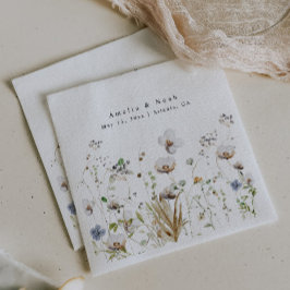 Boho Waterverf Wildflower Wedding Favor Bag Servet