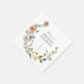 Boho Waterverf Wildflower Wreate Vrijgezellenfeest Servet (Hoek)