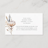 Boho Waterverf Wildflowers Bloemist Visitekaartje (Achterkant)