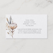 Boho Waterverf Wildflowers Doula of vroedvrouw Visitekaartje (Achterkant)