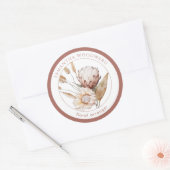 Boho Waterverf Wildflowers Floral Arranger Ronde Sticker (Envelop)