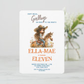 Boho Waterverf Wildflowers Horse Girl Verjaardag Kaart (Staand voorkant)