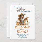 Boho Waterverf Wildflowers Horse Girl Verjaardag Kaart (Voorkant)