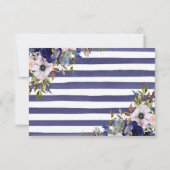 Boho Waterverf Winter Flowers Wedding RSVP Kaart (Achterkant)