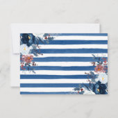 Boho Waterverf Winter Flowers Wedding RSVP Kaart (Achterkant)