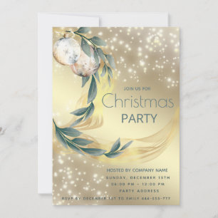Boho waterverf wintergroen gouden kerst kaart