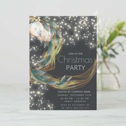 Boho waterverf wintergroen modern kerstfeest kaart (Staand voorkant)