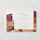 Boho Waterverf Woestijnlandschap Ontvangst bruilof Informatiekaartje (Voorkant / Achterkant)