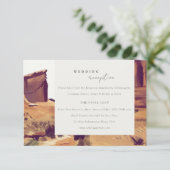 Boho Waterverf Woestijnlandschap Ontvangst bruilof Informatiekaartje (Staand voorkant)