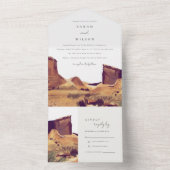 Boho Waterverf Woestijnlandschap Uitnodiging (Binnen)