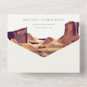 Boho Waterverf Woestijnlandschap Uitnodiging (Achterkant)