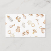 Boho Waterverf Woodland Animals onthullen geslacht Informatiekaartje (Achterkant)