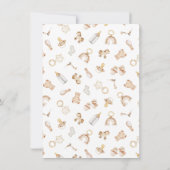 Boho Waterverf Woodland Animals onthullen geslacht Kaart (Achterkant)