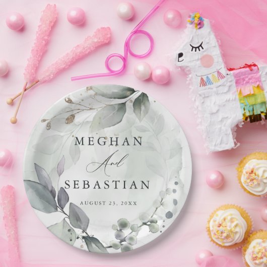 BOHO Waterverf Woodland Foliage Paper Bord (Feest)