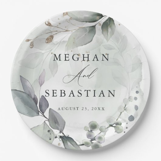 BOHO Waterverf Woodland Foliage Paper Bord (Voorkant)