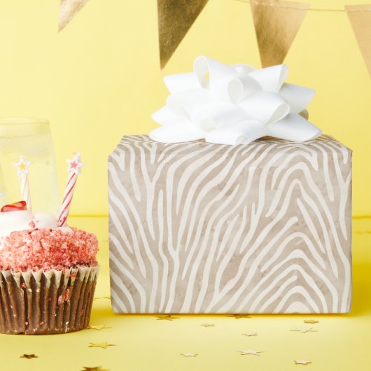 Boho Waterverf Zebra Safari Oerwoud inpakpapier (Verjaardagsfeest)
