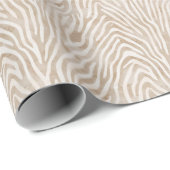 Boho Waterverf Zebra Safari Oerwoud inpakpapier (Rol Hoek)